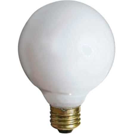 Satco 25W Medium Base Globe Light- White, 6PK 200863